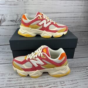 New Balance 9060 Unisex M 4.5 W 6 D Sneakers Orange Red Cream